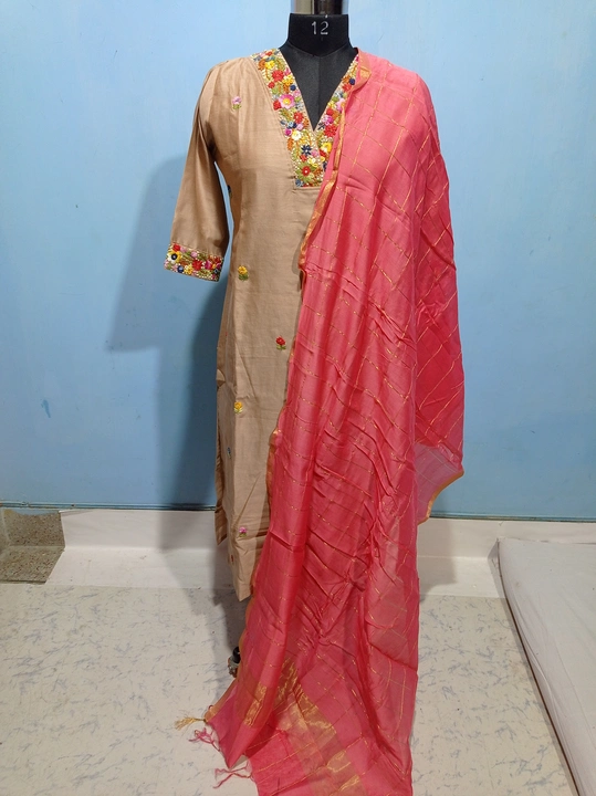Fancy munga silk kurti uploaded by business on 4/29/2023