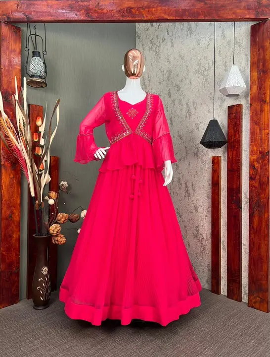 DESIGNER WEAR TRENDING SPECIAL OCCASION BLOOMING FAUX GEORGETTE LG&1608 uploaded by Fatema Fashion on 4/29/2023