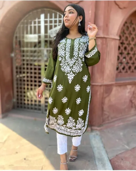 Premium Reyon cotton Top with beautiful embroidery work X& LADY  uploaded by Fatema Fashion on 5/12/2024