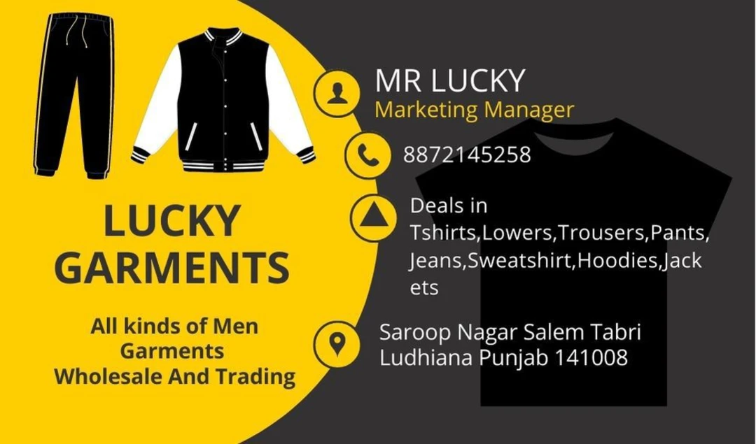 Visiting card store images of Lucky Garments