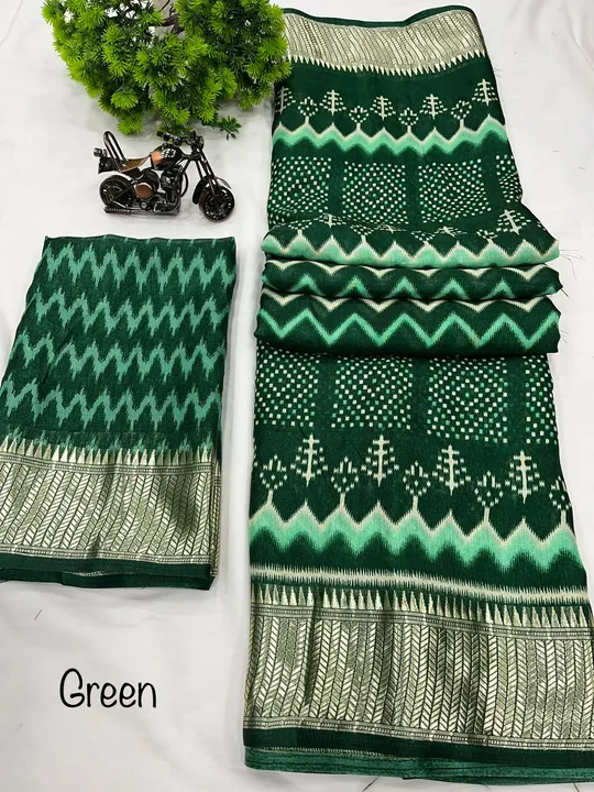 presents 

BANDHEJ🌸 new

Binny crep silk saree
With viscos boder
Patola desine

Running blouse 
Boo uploaded by Roza Fabrics on 4/29/2023