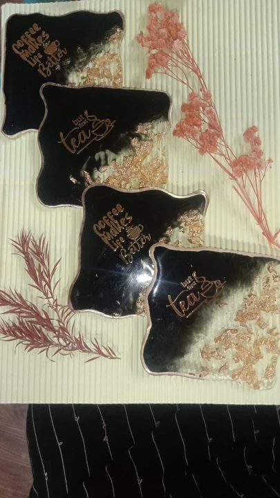 Resin Coasters. ( set of 4) uploaded by business on 4/30/2023