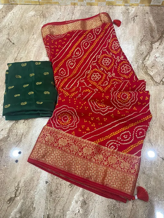 🦋new lounching 🦋

Beautiful party wear saree 

🌿original product 🌿

👌best quality fabric 👌

👉 uploaded by Gotapatti manufacturer on 4/30/2023