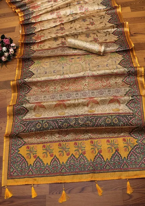 Cotton with golden border digital print  uploaded by N K SAREES  on 4/30/2023