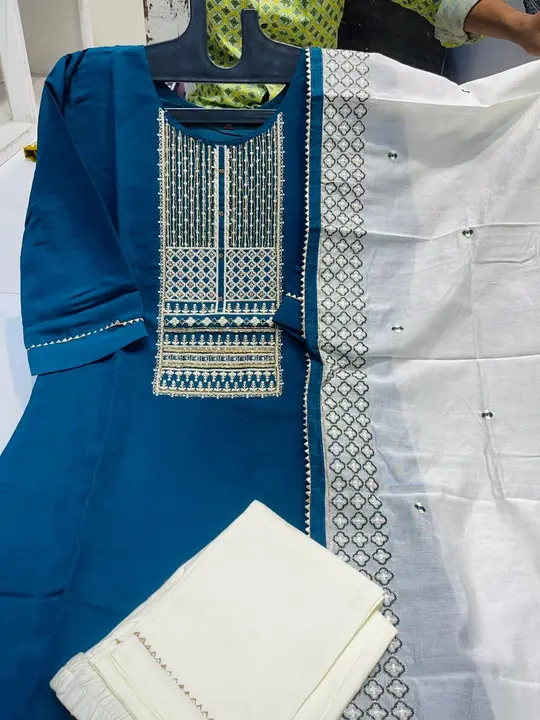 Muslin Kurti Pent Duppata  uploaded by Textile Tag on 4/30/2023