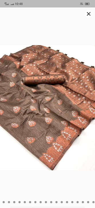 Khadi linen with reshom thred weaving uploaded by Disha collection on 4/30/2023