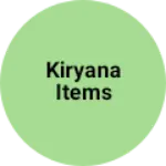 Business logo of Kiryana items