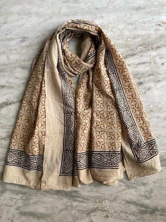 Hand block printed dupatta uploaded by business on 4/30/2023