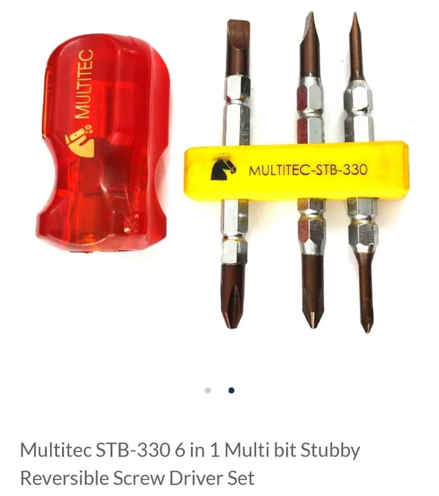 Multitec STB-330 6 in 1 Multi bit Stubby Reversible Screw Driver Set uploaded by business on 4/30/2023