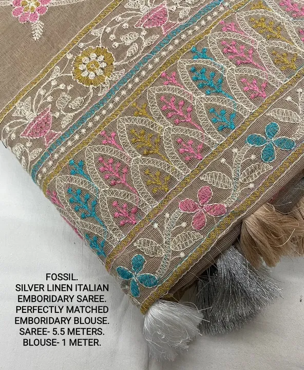 *BEST SELLER BACK IN STOCK*

New premium embroidery collection.

Ak- italian linen.

Quality- soft l uploaded by Roza Fabrics on 4/30/2023