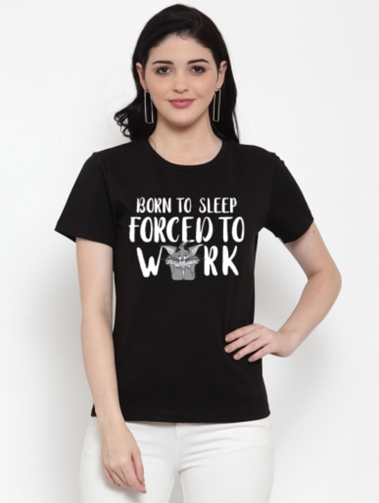 Graphic Print Women Black T-Shirt uploaded by Raj Garments on 5/28/2024