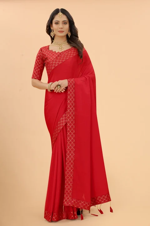 GC-207 Saree Red  uploaded by Gurukrupa Creation on 4/30/2023