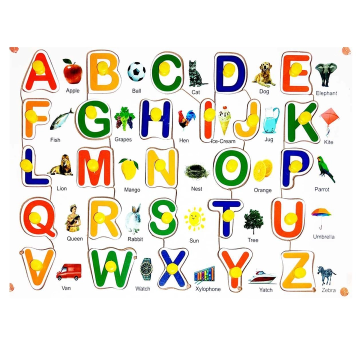 Wooden Alphabet Puzzle with Picture for Kids  uploaded by business on 4/30/2023