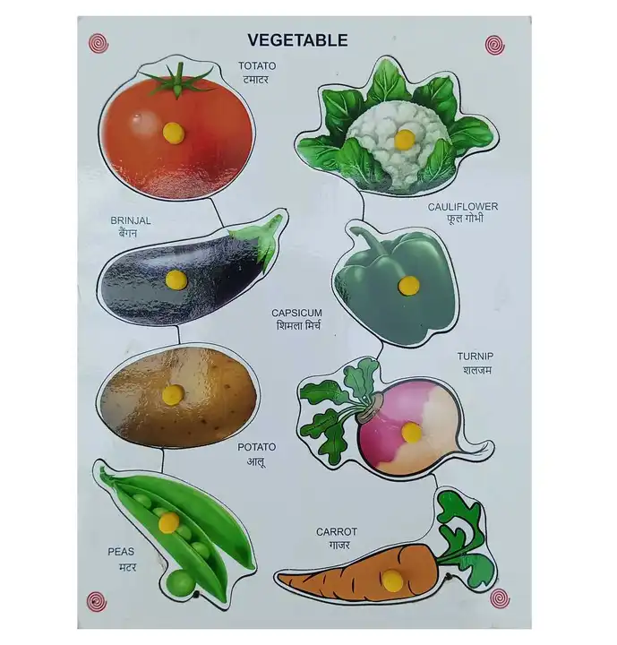 Wooden Vegetable Puzzle Board for Kids  uploaded by business on 4/30/2023