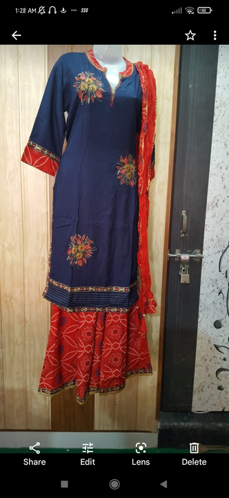 Post image Kurti plazo with duppata set available dm for details