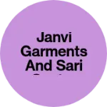 Business logo of Janvi garments and sari senter