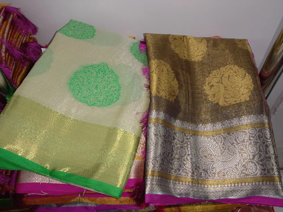 Organja silk saree fancy 150 pic uploaded by My saree collection on 5/29/2024