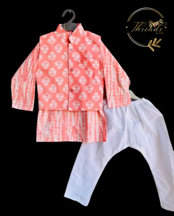 Pink kurta pyjama with jacket set uploaded by Threads by bhavi on 4/30/2023