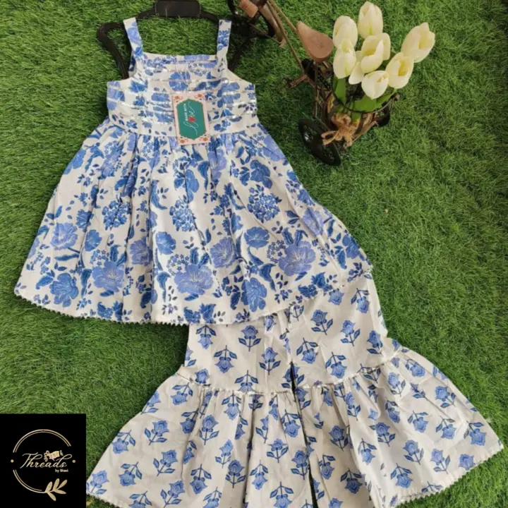 Frock style kurti sharara set  uploaded by Threads by bhavi on 5/2/2024
