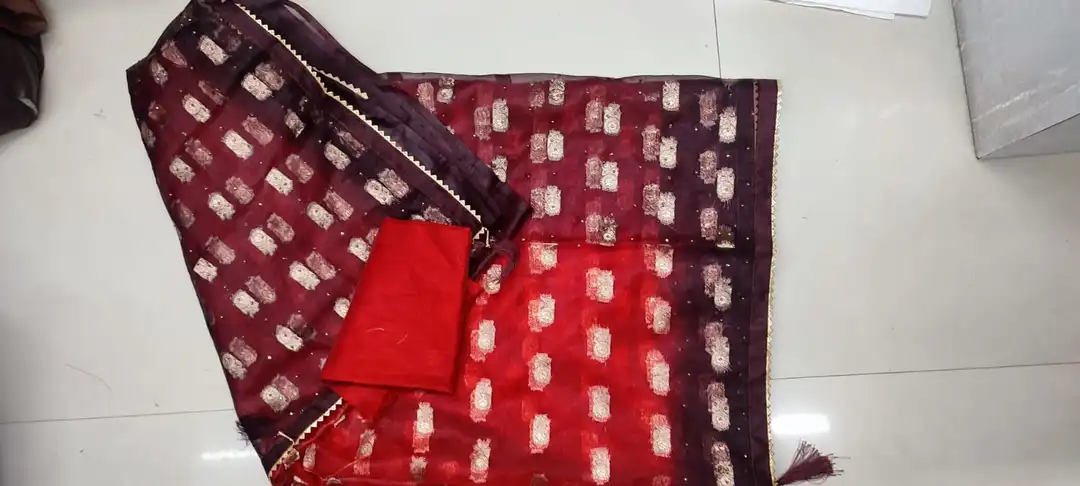 Organza weaving sari uploaded by business on 4/30/2023