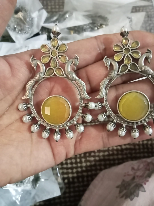 Silver replica earrings uploaded by pan Tirth creation on 4/30/2023