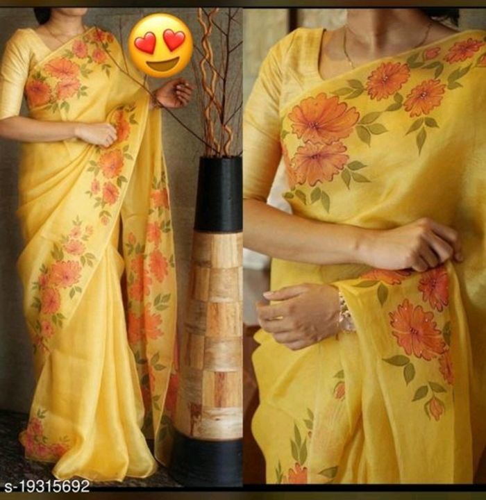 Organza Saree free delivery uploaded by business on 3/7/2021
