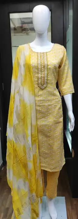 Kurti with pant with dupatta  uploaded by S.NARESH KUMAR  on 4/30/2023
