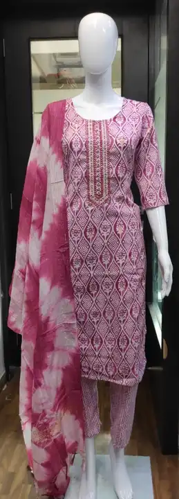 Kurti with pant with dupatta  uploaded by S.NARESH KUMAR  on 4/30/2023