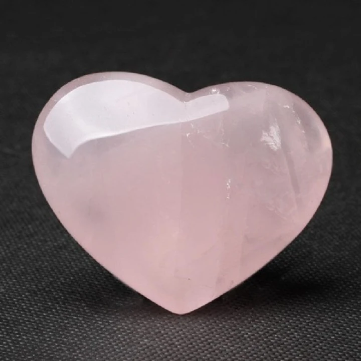 Rose quartz heart shape uploaded by business on 4/30/2023