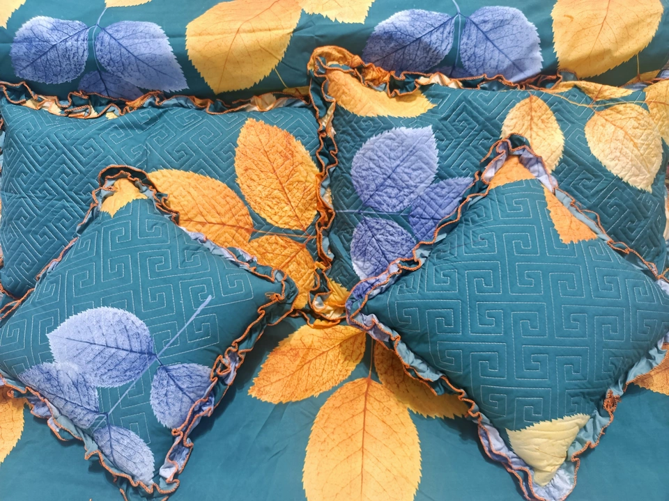 Mapple Bedsheet Set With Cushion  uploaded by Hariom Fabrics on 4/30/2023