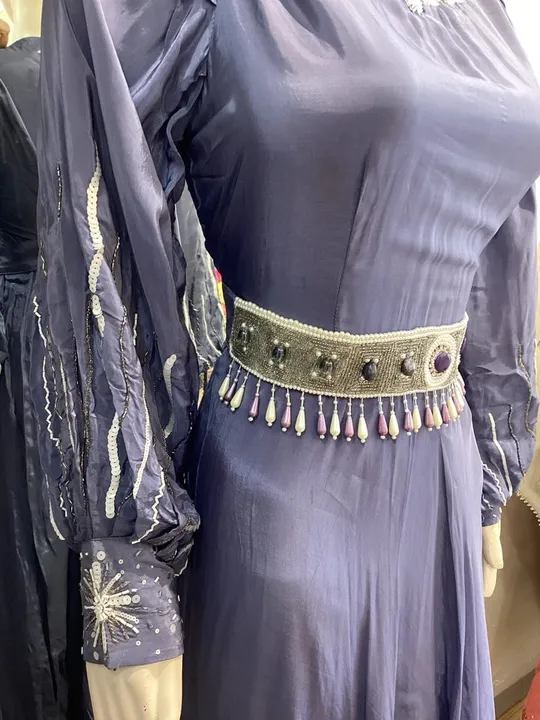 Pure crepe dress with nice handwork and beautiful belt uploaded by Arsham Designer Studio on 4/30/2023