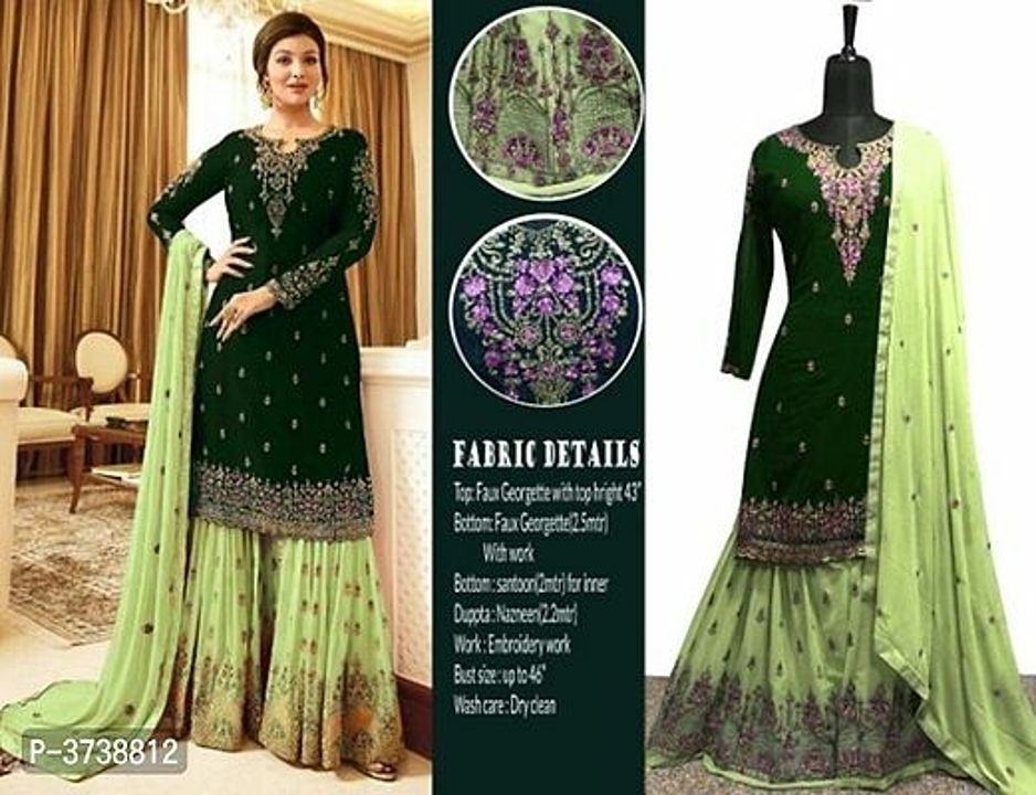 *Beautiful Georgette with Embroidery Work Dress Material With Dupatta*
 uploaded by My Shop Prime on 7/12/2020