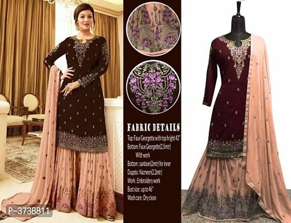 *Beautiful Georgette with Embroidery Work Dress Material With Dupatta*
 uploaded by My Shop Prime on 7/12/2020