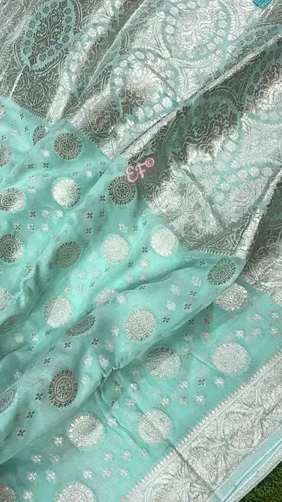 Silver zaree Banarasi semi Georgette silk saree  uploaded by Rhaman Silk sarees on 5/1/2023
