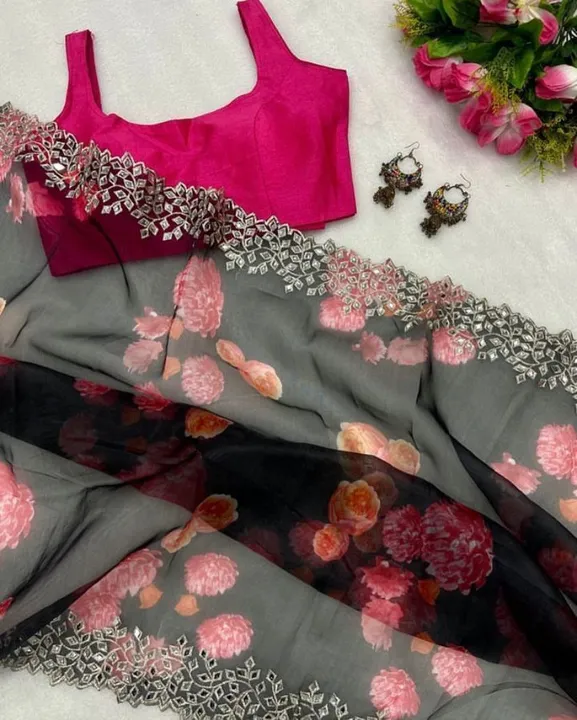 Saree:-New addition in printed organza.
Stay beautiful with our new organza collection with ...... uploaded by NIVA CREATION on 5/1/2023