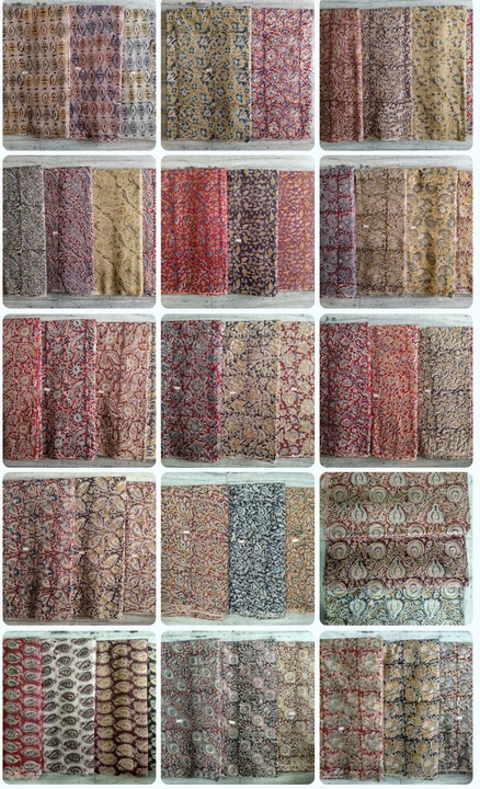 Kalamkari block print fabrics uploaded by Sai Handlooms on 5/1/2023