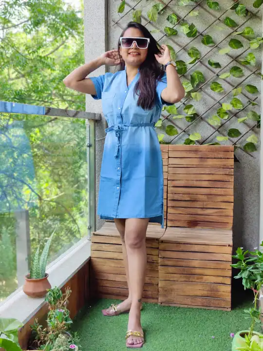 DENIM TUNIC (WITH BELT) uploaded by FASHION VALLEY on 5/1/2023