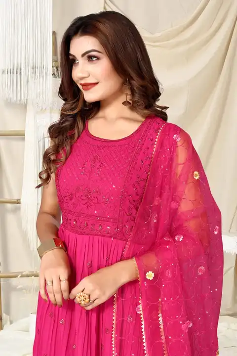 Gown and dupatta uploaded by Taha fashion from surat on 5/1/2023