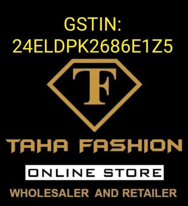 Visiting card store images of Taha fashion from surat