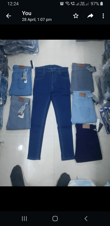 Ladies jeans dobby fabric full lycra 1 batan high weast size 28se36  uploaded by SR CREATION on 5/1/2023