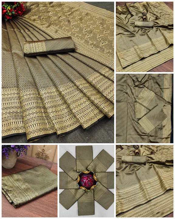 Soft lichi silk saree  uploaded by RV FASHION on 5/1/2023