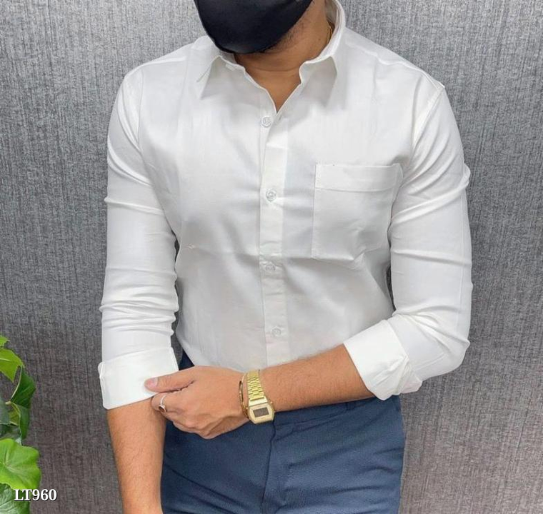 Catalog Name: *Trending men's wear plain stylish shirts *

chest size M-38 L-40 xl-42 xxl-44\nfull s uploaded by business on 5/1/2023