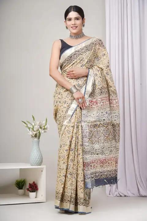  Linen Saree uploaded by business on 5/1/2023