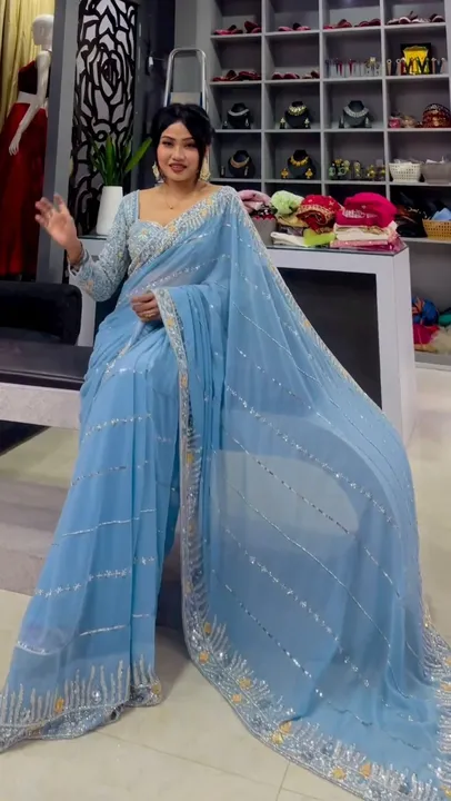 Georgette saree  uploaded by RV FASHION on 5/1/2023