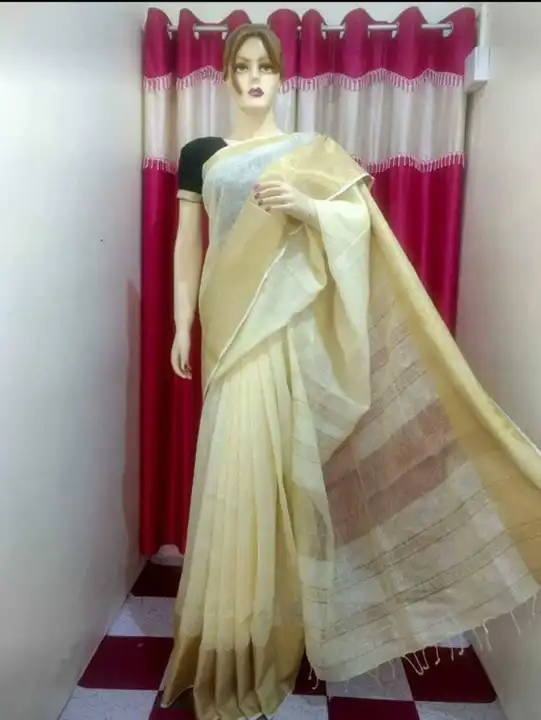 Post image Hey! Checkout my new product called
Bhagalpure linen saree .
