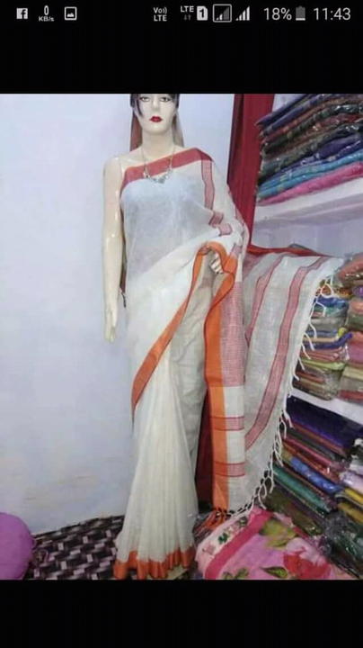 Bhagalpure linen saree uploaded by business on 5/1/2023