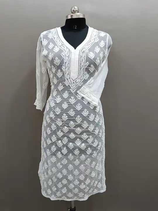 Kurti 
Fabric- georgette 
Size 38 to 42
Length- 44
Boti jaal work uploaded by H.A Traders on 5/22/2024