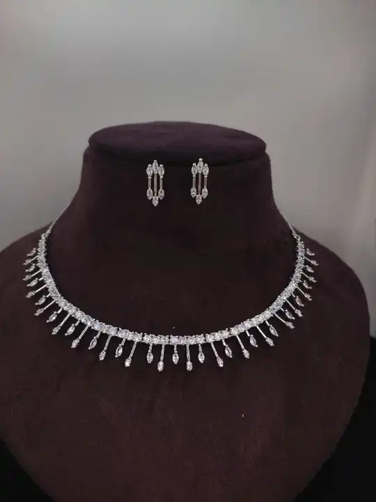 American diamond necklace uploaded by Sb designs on 5/1/2023