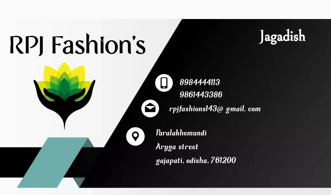 Visiting card store images of RPJ Fashion's