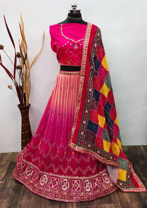 Women lehenga poshak,fancy lehenga choli set,silk lehenga uploaded by RK Fashion  on 5/23/2024